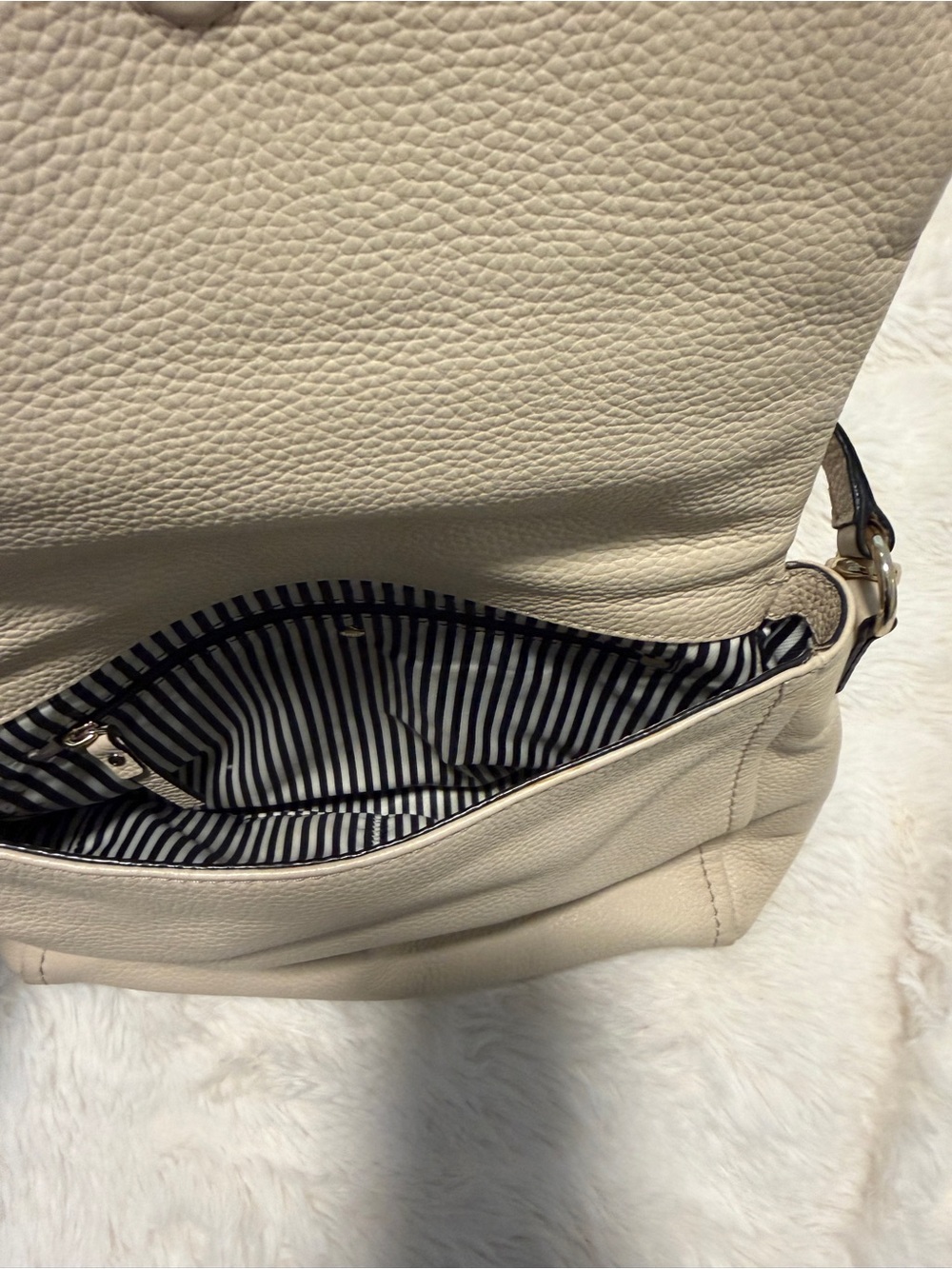 kate spade Neutral Pebbled Leather Crossbody Bag - Picture 3 of 7